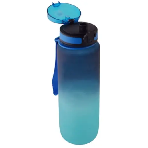 Gradient 1 Litre Water Bottle Blue Lid Open